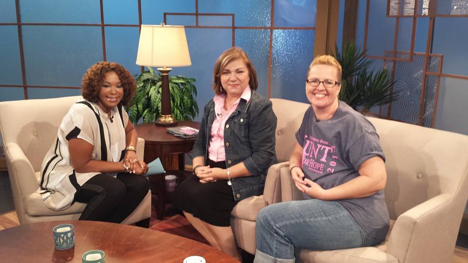Debra Duncan with Terry Arnold and friend Staci on Great Day Houston.
