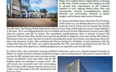 Illuminating Hope – May 2019 Newsletter of the MD Anderson Morgan Welch IBC Research Program