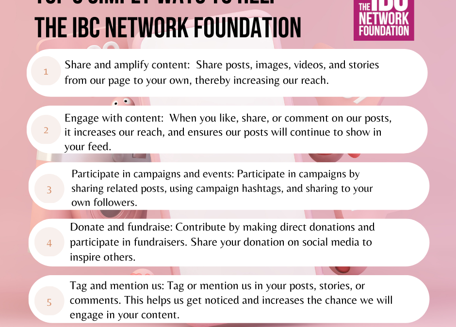 ways to help the ibc network foundation on social media